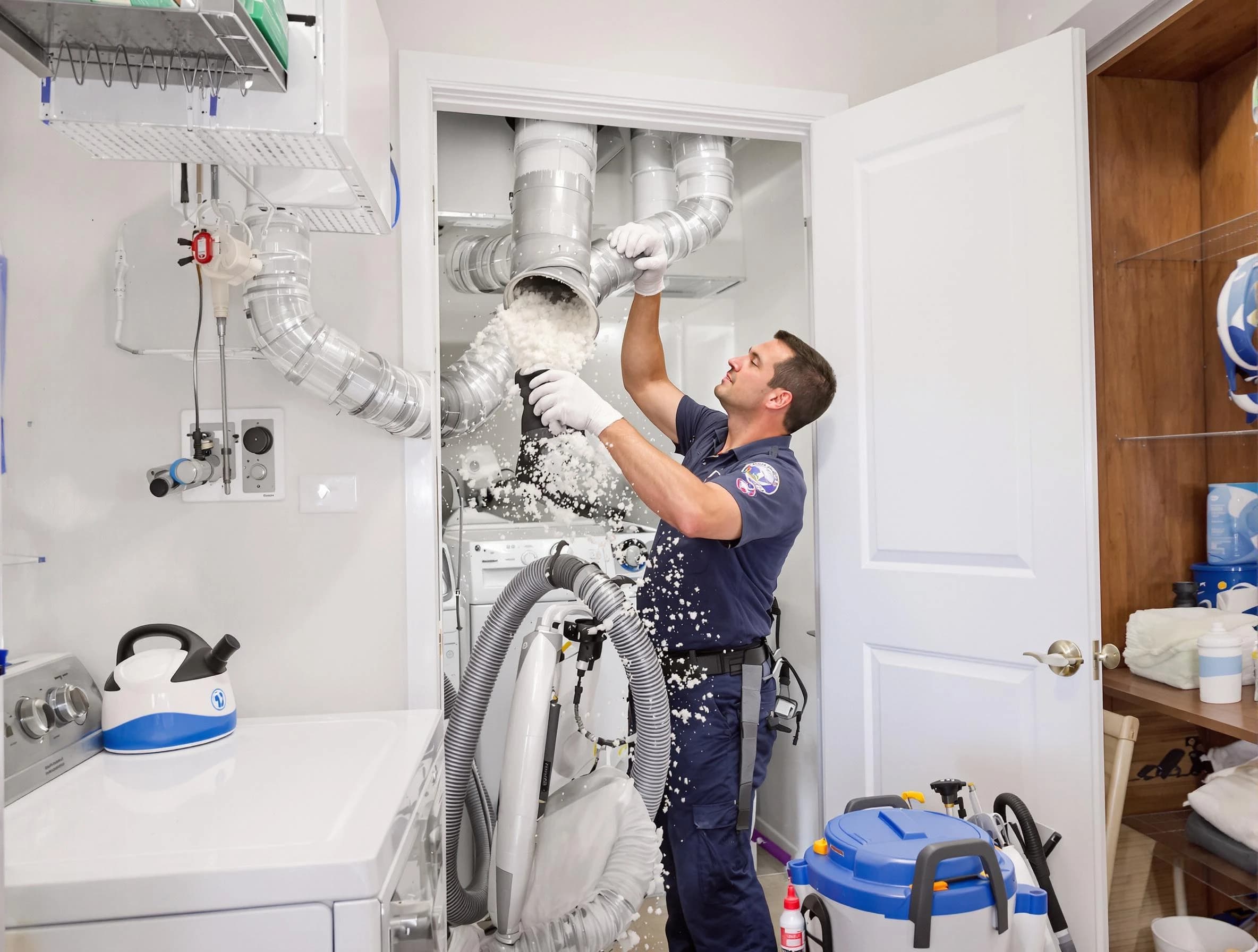Sylacauga Dryer Vent Cleaning technician delivering thorough residential dryer vent cleaning service in Sylacauga